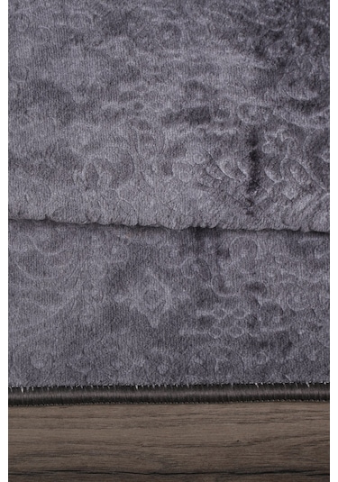 Nova Antrasit Büyük Ebat 80x150 + 50x80 Cm 2'li Banyo Halısı Pasp Antrasit