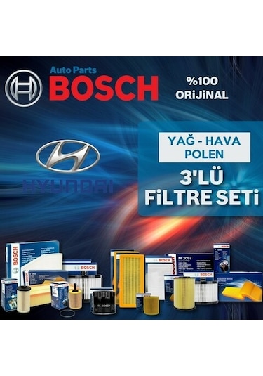 Hyundai Getz 1.3 1.4 Bosch  Filtre Bakım Seti 2003-2011