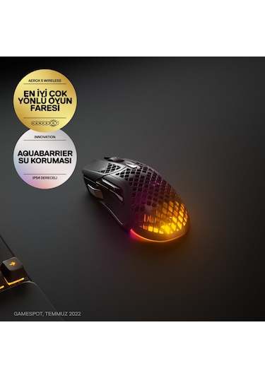 SteelSeries Aerox 5 Kablosuz RGB Oyuncu Mouse