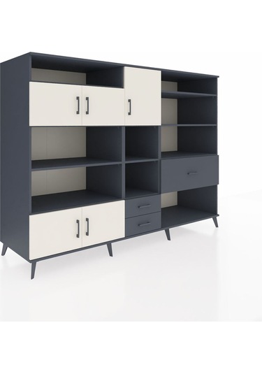 Kronos Dolap 13 Raflı 3 Çekmeceli 5 Kapaklı 220x59x163 Antrasit-a Antrasit-aytaşı/antrasit Kronos Dolap 13 Raflı 3 Çekmeceli 5 Kapaklı 220x59x163 Antrasit-a Antrasit-aytaşı/antrasit