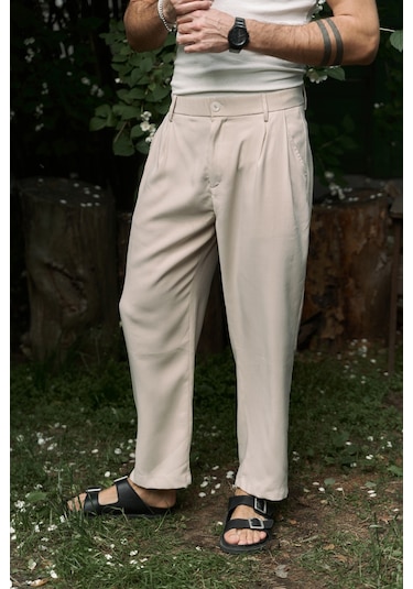 Ales Bej Erkek Pantolon Bej