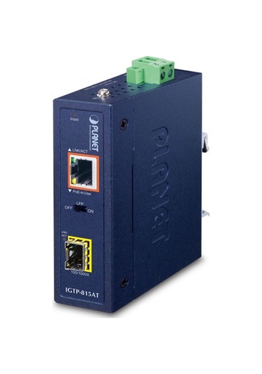 Industrial Compact 100/1000base-x To 10/100/1000base-t 802.3at Poe+ Media Converter-20372