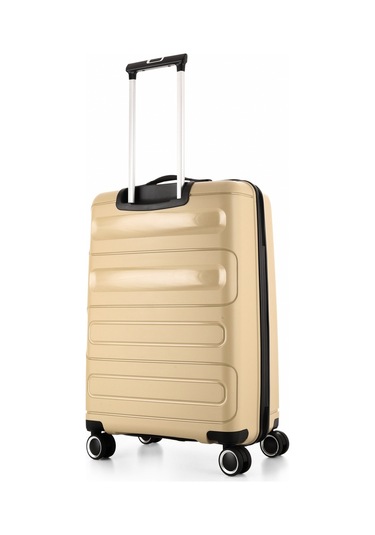 Bej Ççs 5225 Polipropilen Orta Boy Valiz Bej