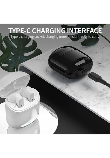 Leezsing Beyaz T9 Bluetooth 5.0 Kulaklıkları - Hafif, Dokunmatik Kontrol, Type-c Şarj, Bağımsız Çip Ve Gürültü Engelleme