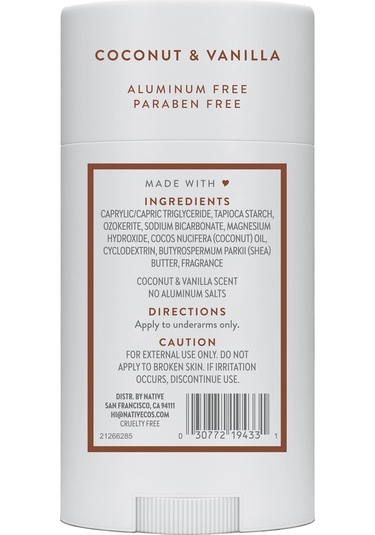 Native Coconut & Vanilla Alüminyumsuz Stick Deodorant 75gr