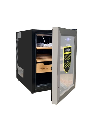 Quantoro Qcc-52-b Elektronik Nemlendirme & Soğutmalı Gümüş Puro Dolabı - Qtr-002