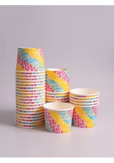 Laren Kıvamlı Kremalı Çorbalar, Yemekler Ve Lezzetler İçin Kapaklı Kağıt Tek Kullanımlık Kase 330ml 90'lı 372753676