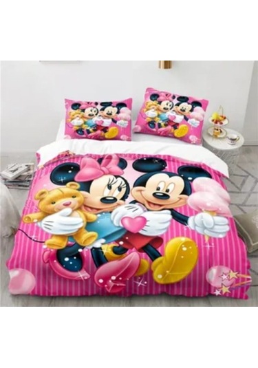 Miki 3d Çocuk Nevresim Takımı 160 240 Cm Antibakteriyel Organik