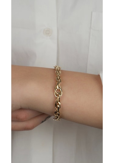 Arpaş 14 Ayar Altın Sarmal Bileklik Gold Sarı Altın
