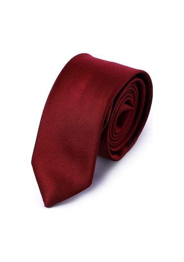 Hatemoğlu Bordo Düz Klasik Micro Kravat 261810Etc003 018 Bordo