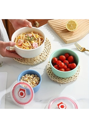 Trendooze Gaojunshop01 Bej 3lü Hava Geçirmez Yığılabilir Gıda Saklama Kabı Seti Mutfak Organizasyon İçin Sakinlik Bej