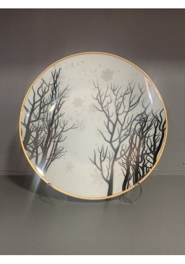 Fermato 6 Kişilik Porselen Servis Tabağı Seti Grigio Serisi Çok Renkli