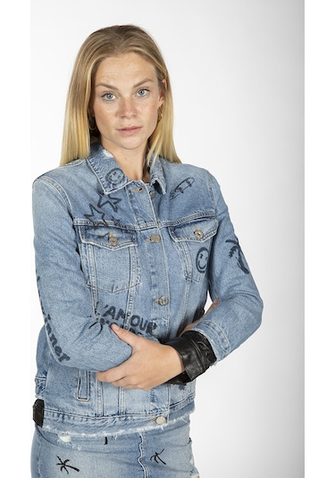 ZOE KARSSEN Kadın Jean Ceket ZOKN5128 Mavi