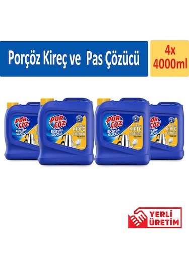 Porçöz Kireç ve Pas Çözücü 4 x 4 L