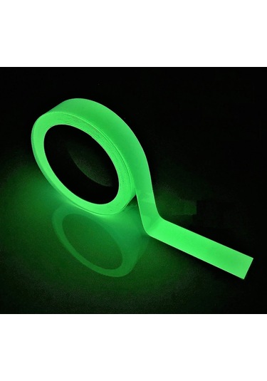 Kosona Fosforesan Yeşil Band 10m X 2.54cm - Merdiven, Duvar, İhbar İşaretleri İçin, 6-8 Saat Parlar, Su Geçirmez, Kalıcı Yapışkan Diğer