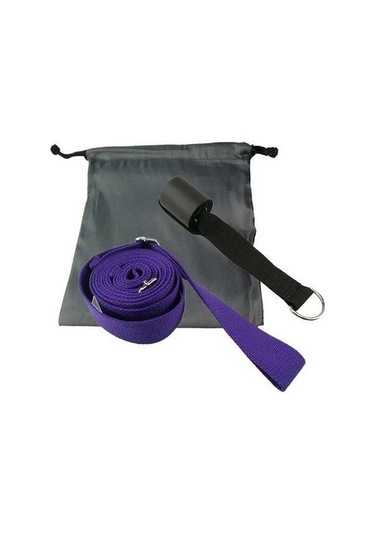 Maoyaya Dolıty Bale Kapı Streç Bandı Bacak Ayak Esneme Kayışı Mor, Mor Mor Desenli Mor