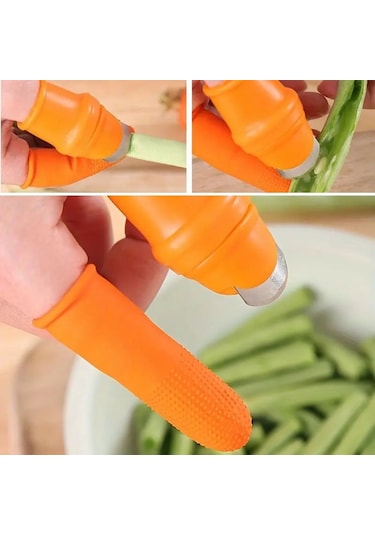 5 Parça Pratik Parmak Koruyucu 1 Parça Baş Parmak Bıçaklı Eldiven Diğer
