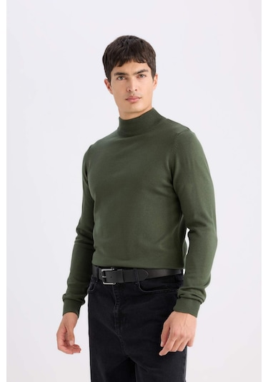 DeFacto Slim Fit Dar Kesim Yarım Balıkçı Yaka Basic Düz Triko Kazak R1127AZ24WNKH412 DeFacto Slim Fit Dar Kesim Yarım Balıkçı Yaka Basic Düz Triko Kazak R1127AZ24WNKH412