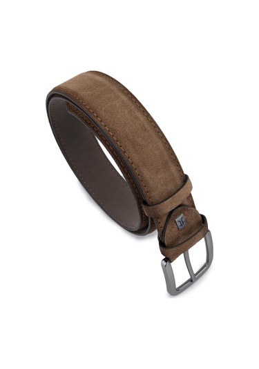 Tamer Tanca Erkek Hakiki Deri Kahverengi Spor Kemer 171 2003 Erk Kmr Y25 Sıgaro Suet Kahverengi