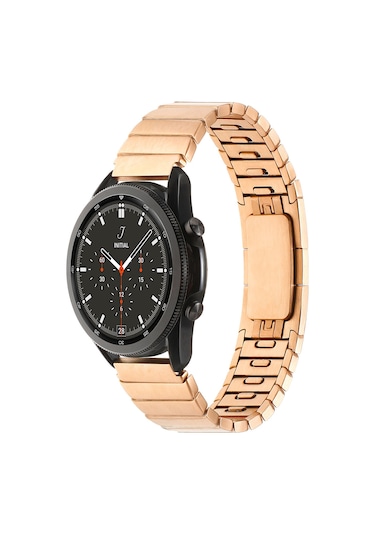 Galaxy Watch 46mm Uyumlu Krd-82 22mm Metal Zore Kordon-rose Gold