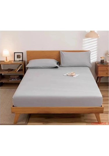 Gercella 180x200+30 Çift Kişilik Lastikli Çarşaf Gri
