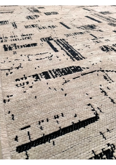 Çam Halı Bodrum Bdr 114 Bej Özel Latex Kaymaz Tabanlı Kilim