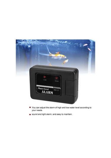 Qingmipy Akvaryum Su Seviyesi Alarm Cihazı, Yüksek/düşük Seviye Ayarlı, Ses Ve Işık Alarmı, Pil İle Teslim Edilir