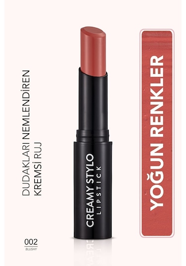 Flormar Yarı Parlak Stick Ruj- Creamy Stylo Lipstick -002 Blushy -8682536013628
