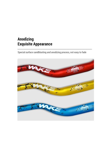 Hombey 31.8mm Alüminyum Dağ Bisikleti Sapı 780mm Yüksek Konforlu Kırmızı U-şekilli 55mm Yükseltilmiş Çok Renkli