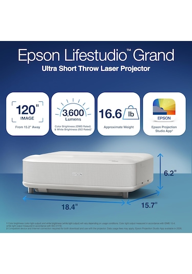 Epson Eh-ls670w 3600 Lümen Kısa Mesafe Android Wi-fi 4k Projeksiyon Cihazı