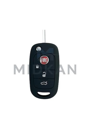 Fiat Egea Silikon Anahtar Kılıfı Siyah Renk