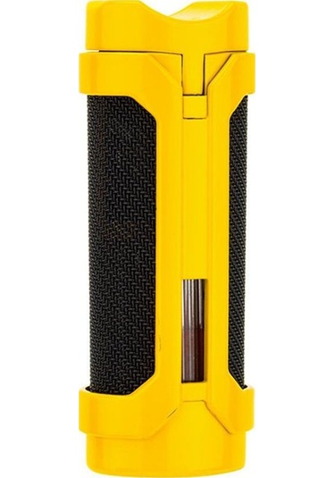 Lubinski Cigar Sehpa Kapaklı Delicili Tek Torch Puro Çakmağı Sarı