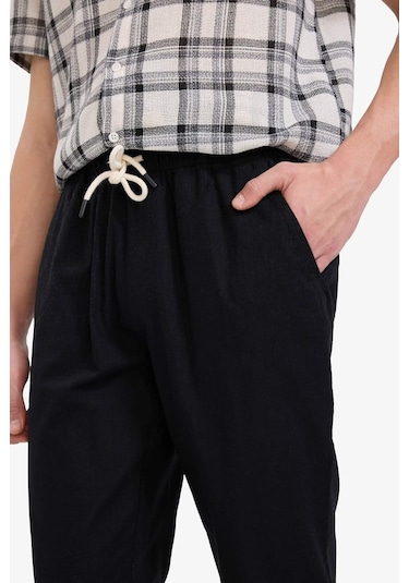 Defacto Jogger Fit Dar Paça Pamuklu Pantolon Z6475az25aubk81 Siyah