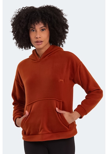 Slazenger Sassa 2 Li Set Kadın Sarı - Kiremit Sweatshirt Sarı - Kiremit