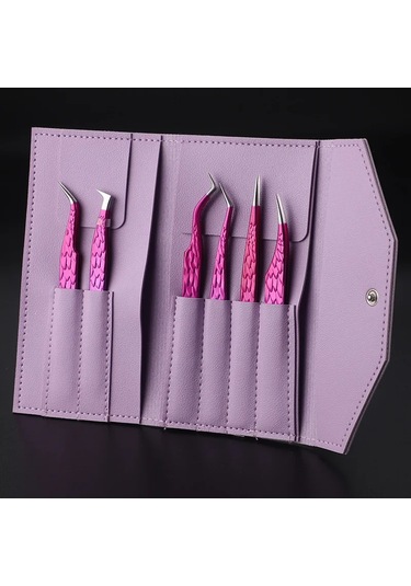 6 Adet Sahte Kirpikler İçin Yanlış Lashes Cımbız Seti Uzantıları