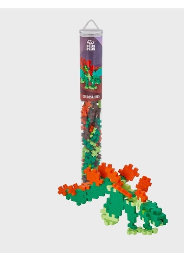 Plus - Plus Minecraft Temalı Silindir Kutuda Stegosaurus Lego Yapı Oyuncağı 100 Parça 4093