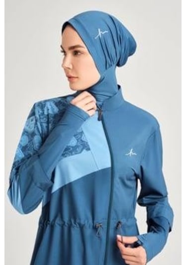 Haşema 3079 Petrol Mavisi Anadolu Koleksiyonu Parmak Geçirme Detaylı Jileli 5 Parça Tesettür Mayo Takımı Çok Renkli Haşema 3079 Petrol Mavisi Anadolu Koleksiyonu Parmak Geçirme Detaylı Jileli 5 Parça Tesettür Mayo Takımı Çok Renkli