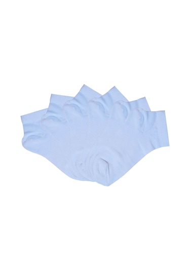 6'lı Kız Erkek Çocuk Çorap Pamuklu Beyaz Kısa Patik Beyaz