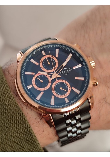 Focus Erkek Kol Saati Fonksiyonlu Takvimli Çelik Kordonlu 2087