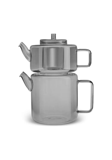 Tobby Füme Borosilikat Çaydanlık 1.1l+1.75l