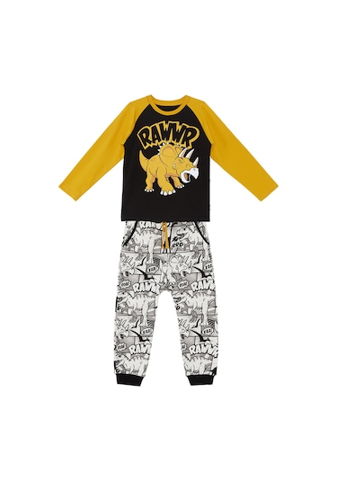 Denokids Mshb&g Rawr Erkek Çocuk T-shirt Pantolon Takım Çok Renkli