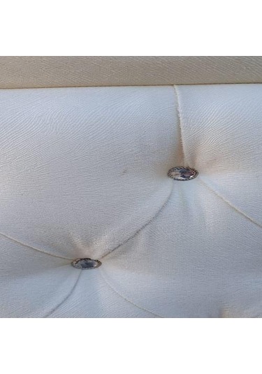 Dk 150'lık Tay Tüyü Krem Kumaş Dolgun Kapitone El Yapımı Çift Kişilik Başlık