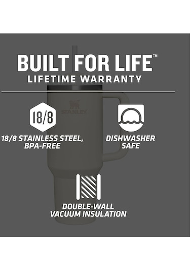 Stanley Quencher Pipetli Paslanmaz Çelik Vakum Yalıtımlı Termos Bardak 1.18 L