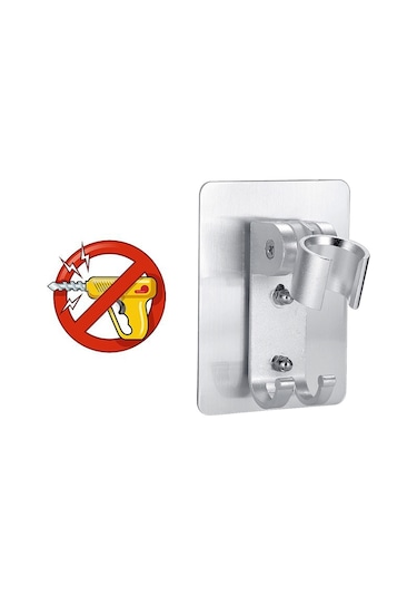 Banyo Yapışkan Ayarlanabilir Duvara Monte Duş Tutucu