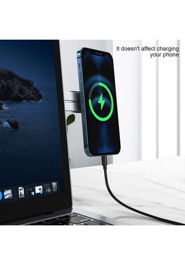 Novahub Manyetik Taşınabilir Gri Bilgisayar Telefon Aynı Ekran Standı Ergonomik 135x29x5.5mm