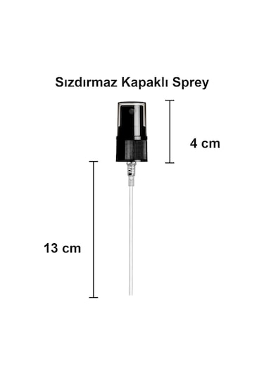 Afracam Amber 50 Ml Kapaklı Sprey Dezenfektan Cam Şişe 6 Adet Siyah