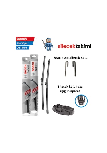 Hyundai Accent Blue 2013 Silecek Takımı Ön Bosch Flat Wiper