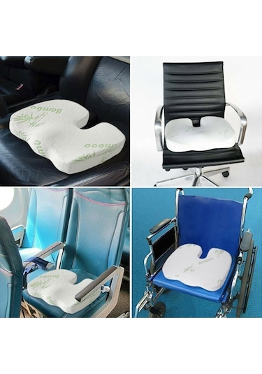 WhiteBlanco Bambu Kılıflı Visco Ortopedik Hemoroid Minder Bamboo