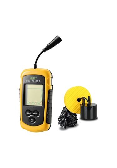 Lucky Lcd Renkli Ekran Taşınabilir Kablolu Balık Bulucu 100m Derinlik Aralığı Sonar Eko Sesleri Balık Bulucu