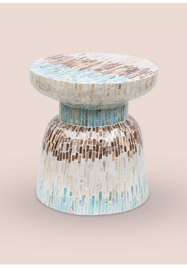 The Mia Sedef Tabure Yan Sehpa 38x40 Cm Tlc0103 Çok Renkli